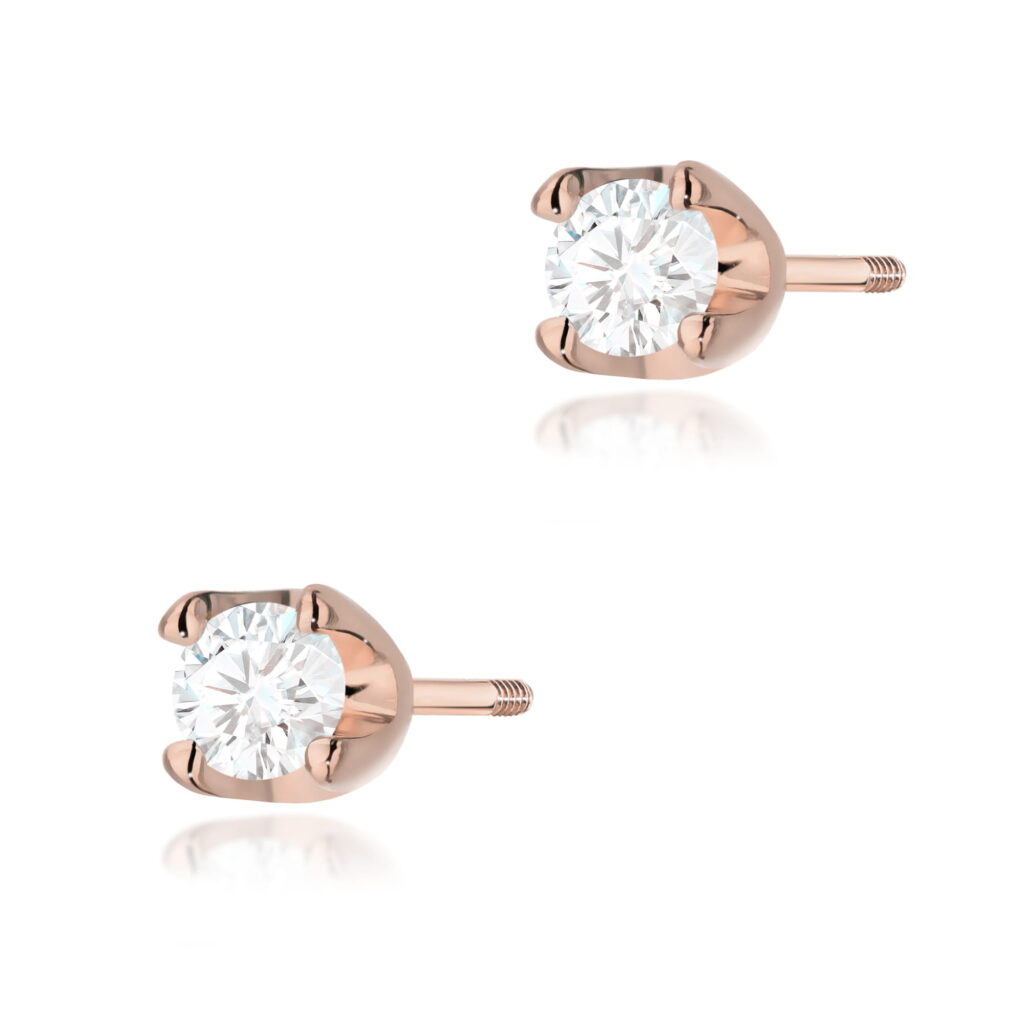Kolczyki  Diament 2 x 0,10ct  sztyft zakręcany - widok 1
