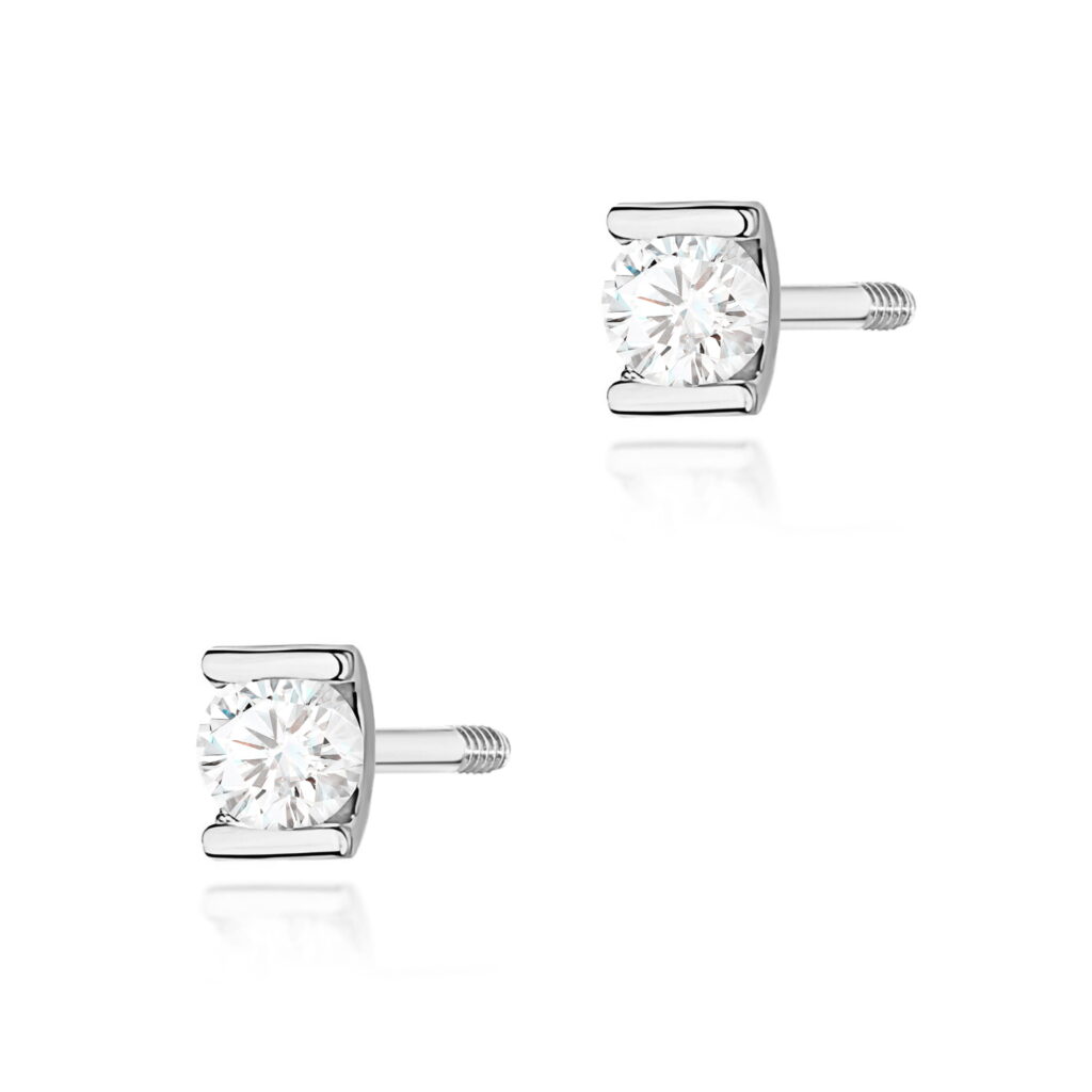 Kolczyki  Diament 2 x 0,04ct  sztyft zakręcany - widok 1