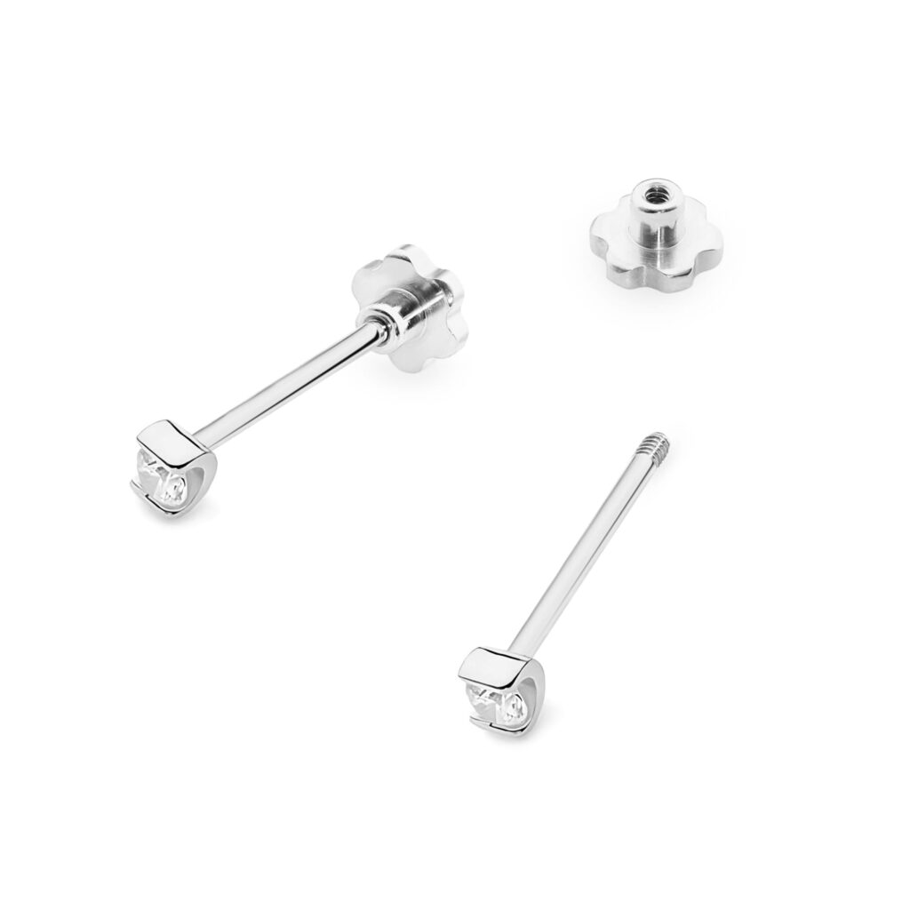 Kolczyki  Diament 2 x 0,04ct  sztyft zakręcany - widok 2