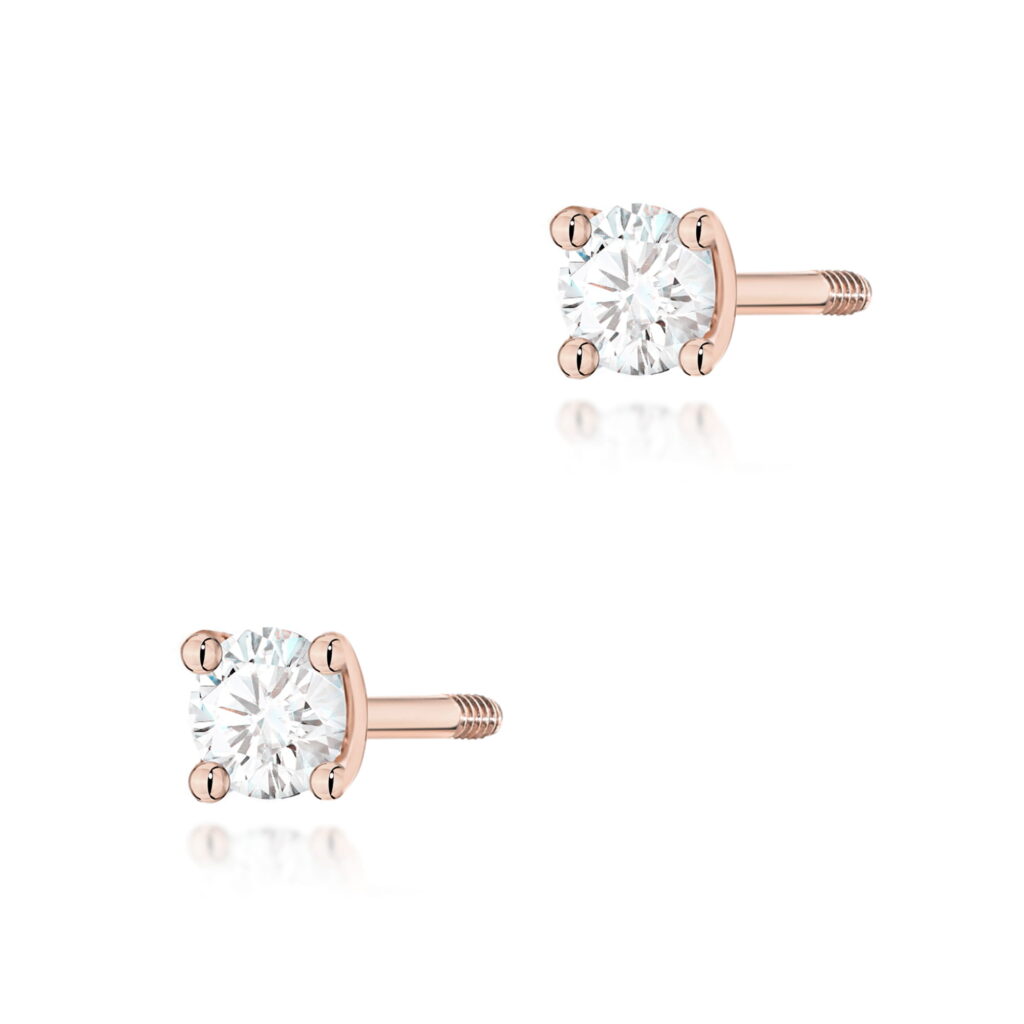 Kolczyki  Diament 2 x 0,04ct  sztyft zakręcany - widok 1