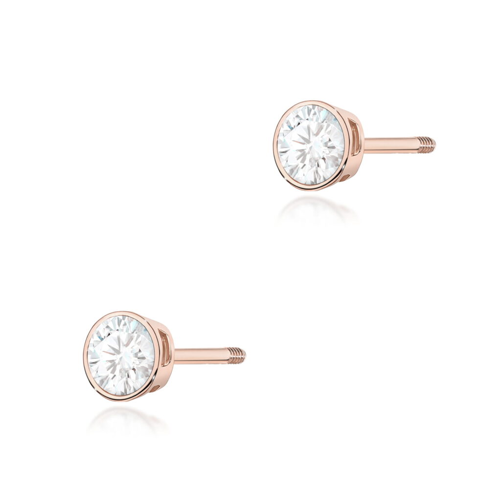 Kolczyki  Diament 2 x 0,10ct  sztyft zakręcany - widok 1