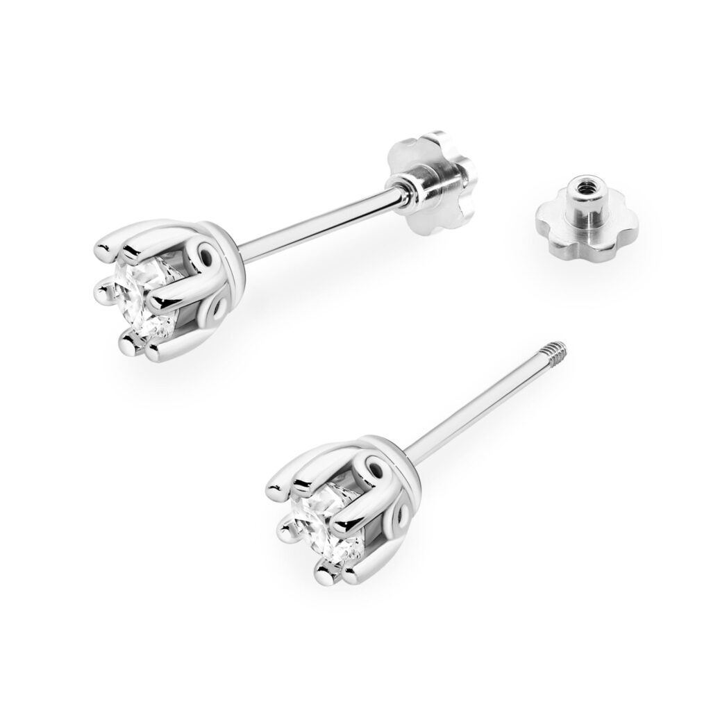 Kolczyki  Diament 2 x 0,40ct  sztyft zakręcany - widok 2