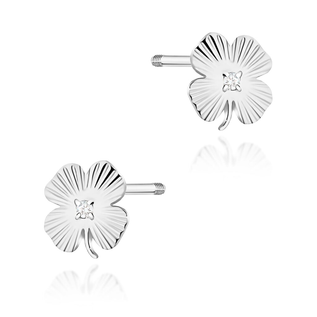 Kolczyki  Diament 2 x 0,005ct  sztyft zakręcany - widok 1