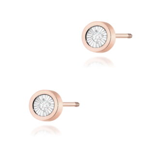Kolczyki Diament 2 x 0,08ct sztyft zakręcany