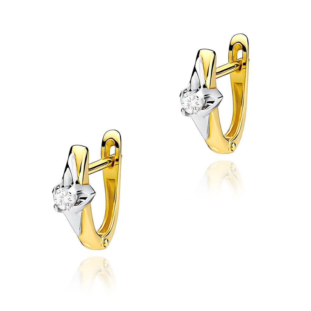 Kolczyki  Diament 2 x 0,08ct - widok 1