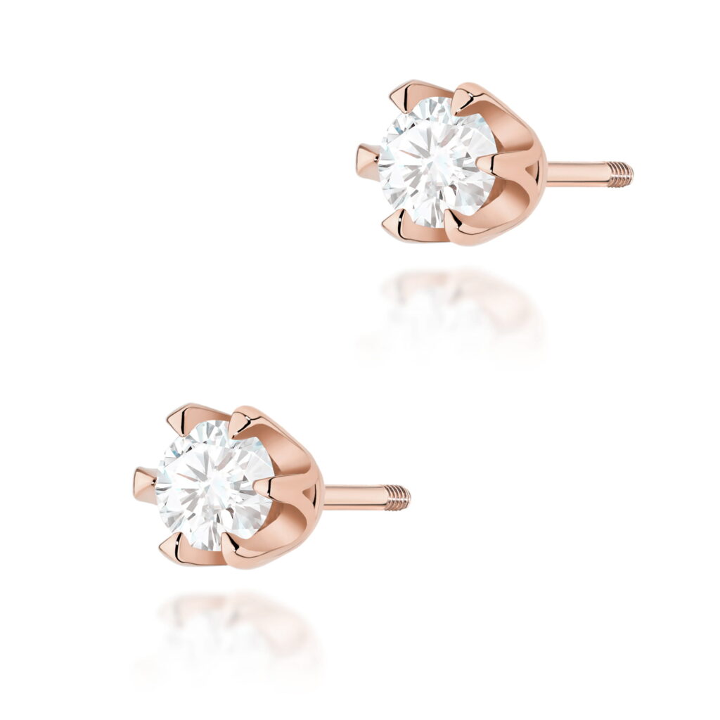 Kolczyki  Diament 2 x 0,25ct  sztyft zakręcany - widok 1