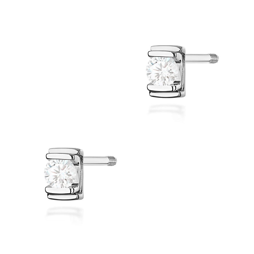 Kolczyki  Diament 2 x 0,10ct  sztyft zakręcany - widok 1