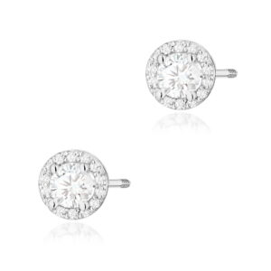 Kolczyki Diament 2 x 0,50ct sztyft zakręcany