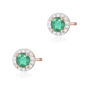 Kolczyki Szmaragd 2 x 0,50ct sztyft zakręcany