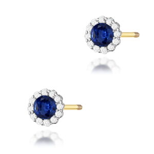 Kolczyki Szafir 2 x 0,50ct sztyft zakręcany