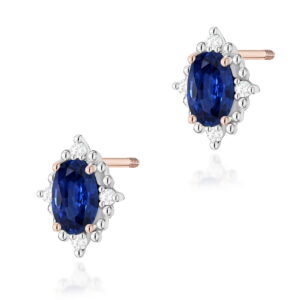 Kolczyki Szafir 2 x 0,30ct sztyft zakręcany