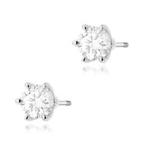 Kolczyki Diament Laboratoryjny 2 x 0.70ct sztyft zakręcany