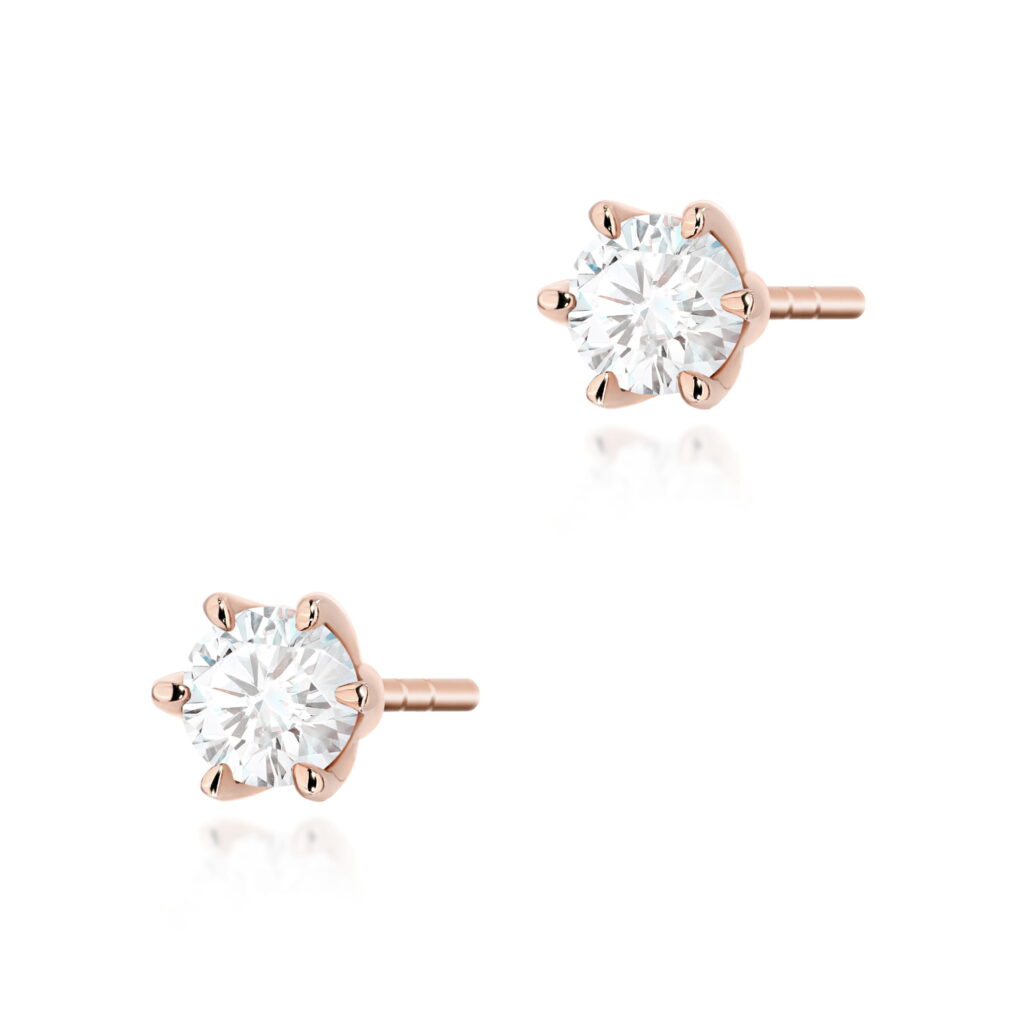 Kolczyki  Diament Laboratoryjny 2 x 0.30ct - widok 1