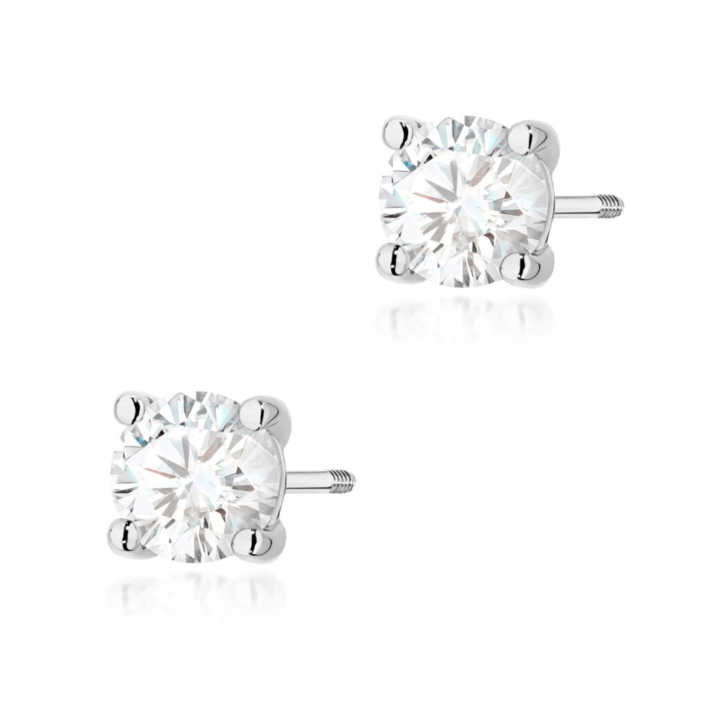 Kolczyki  Diament 2 x 1.00ct  sztyft zakręcany - widok 1