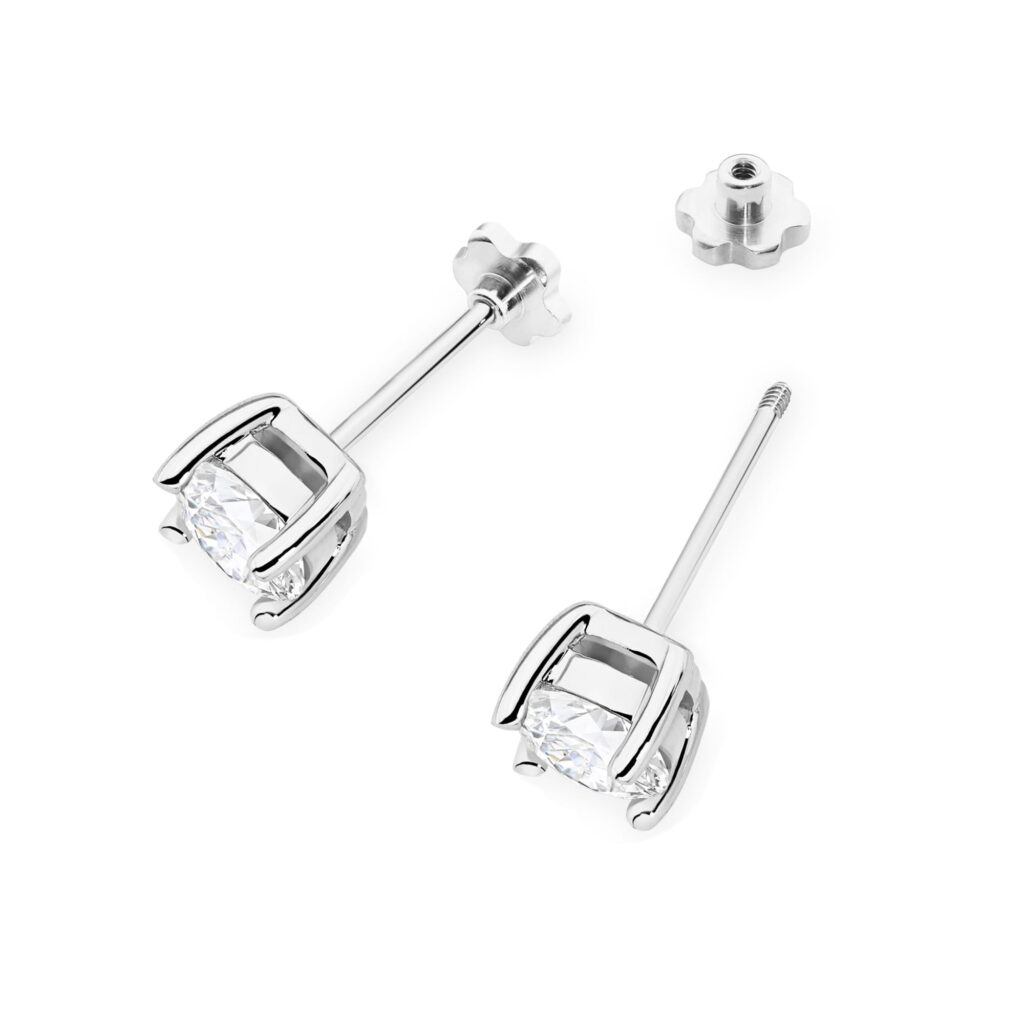 Kolczyki  Diament 2 x 1.00ct  sztyft zakręcany - widok 2