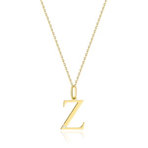 Naszyjnik  z diamentami - litera Z -