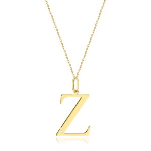 Naszyjnik z diamentami - litera Z -