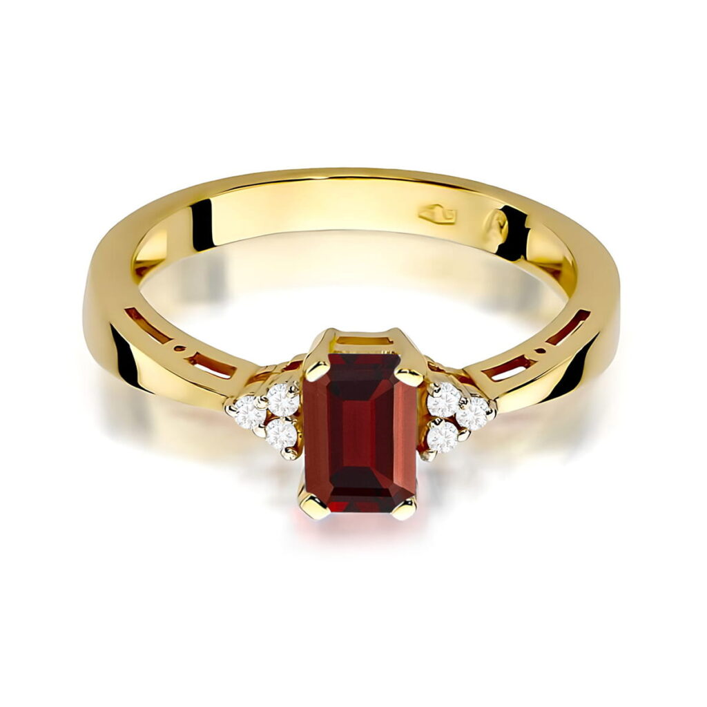 Pierścionek  Granat 0,70ct - widok 2