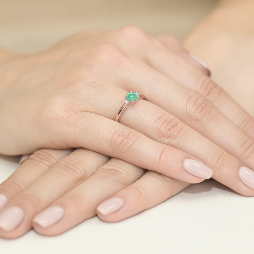 Pierścionek  Szmaragd 0,50ct - widok 4