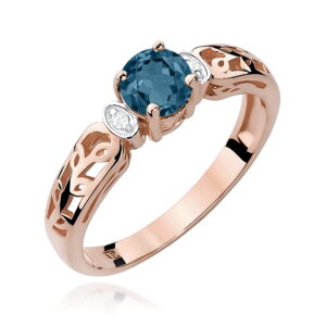 Pierścionek Topaz London Blue 0,50ct