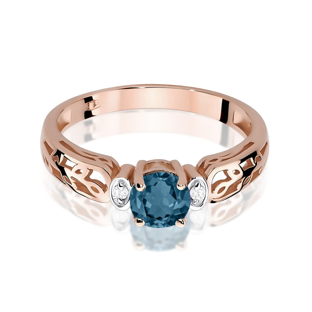 Pierścionek  Topaz London Blue 0,50ct - widok 2