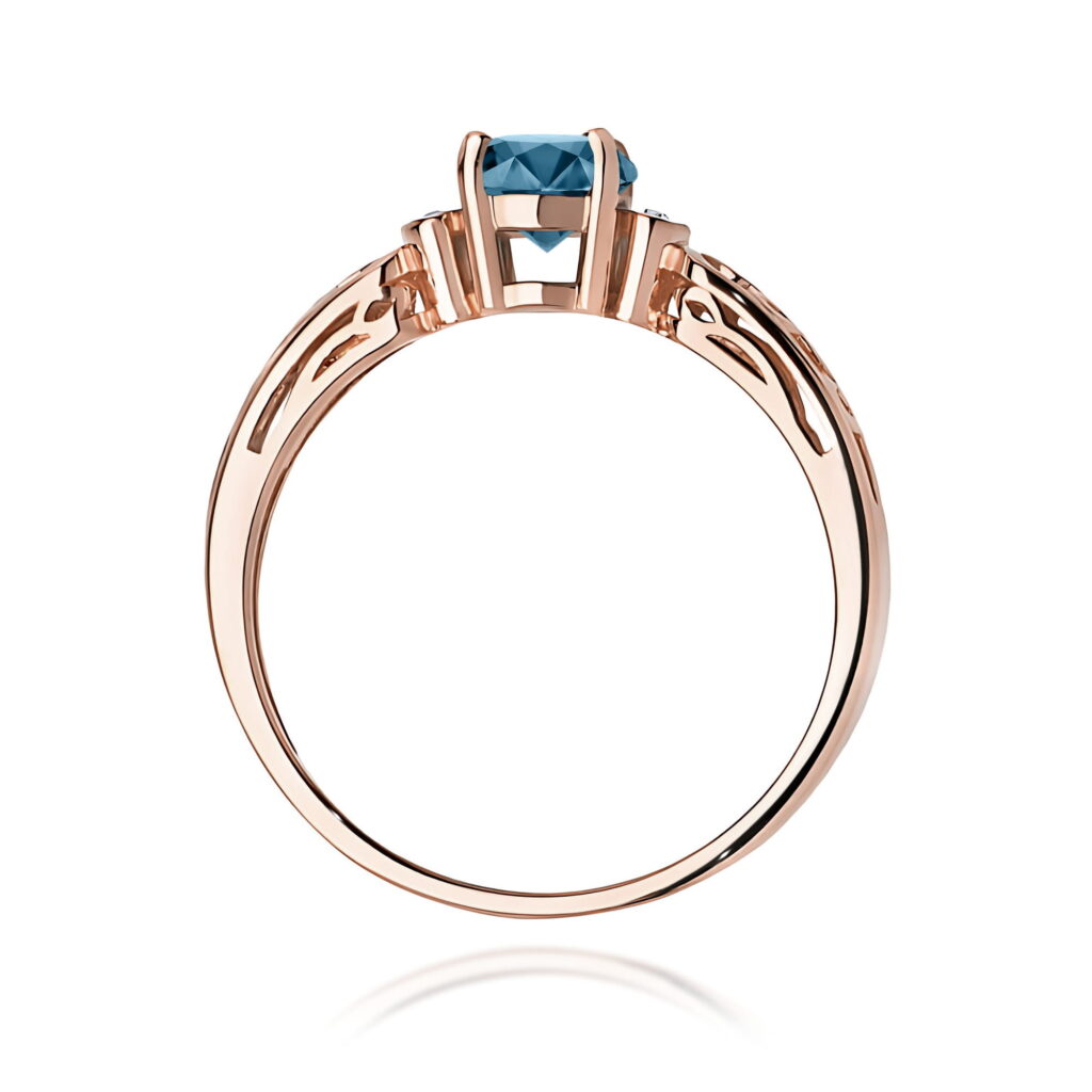 Pierścionek  Topaz London Blue 0,50ct - widok 3
