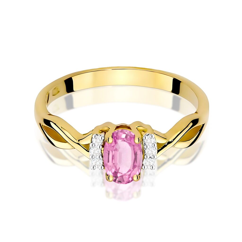 Pierścionek  Różowy Szafir 0,45ct - widok 2