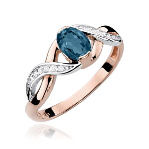 Pierścionek Topaz London Blue 0,50ct