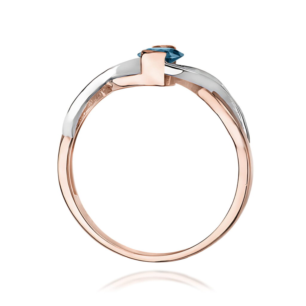 Pierścionek  Topaz London Blue 0,50ct - widok 3