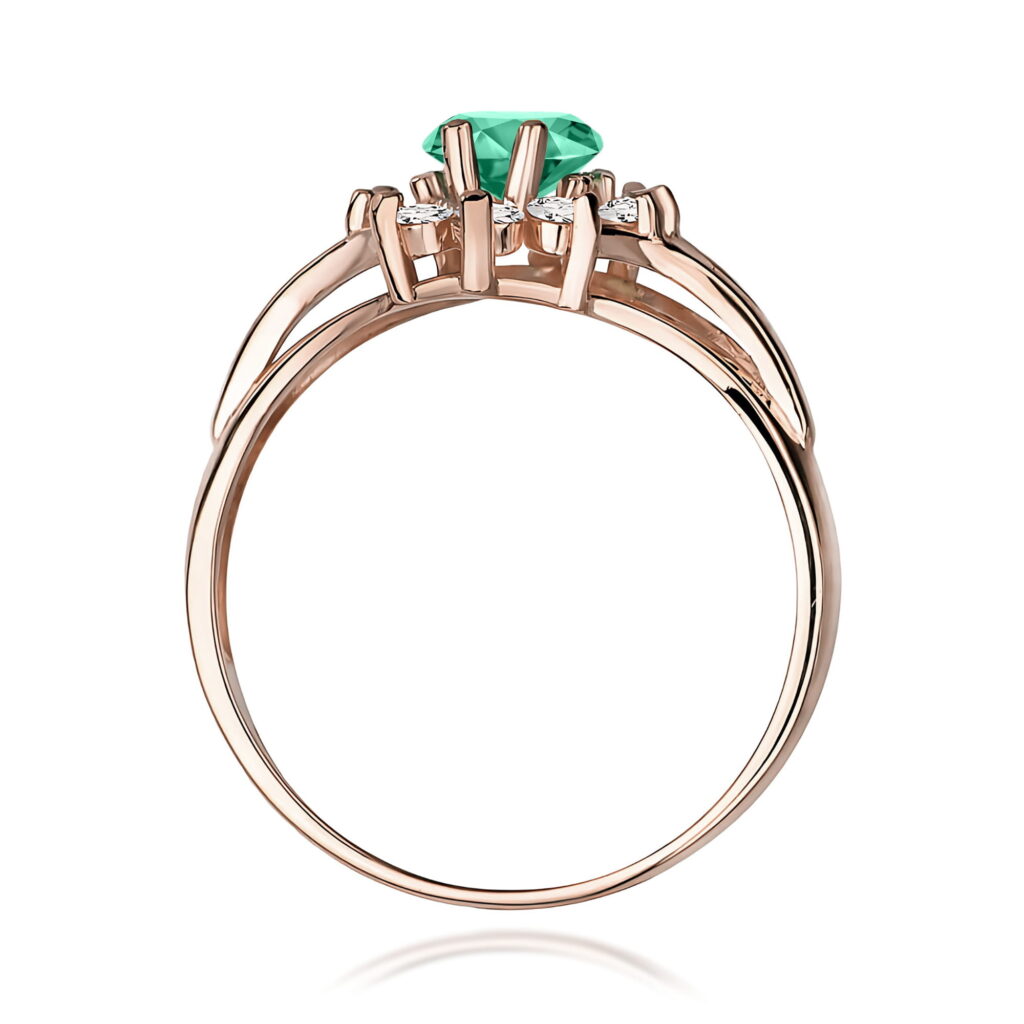 Pierścionek  Szmaragd 0,80ct - widok 3