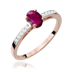 Pierścionek Rodolit 0,50ct