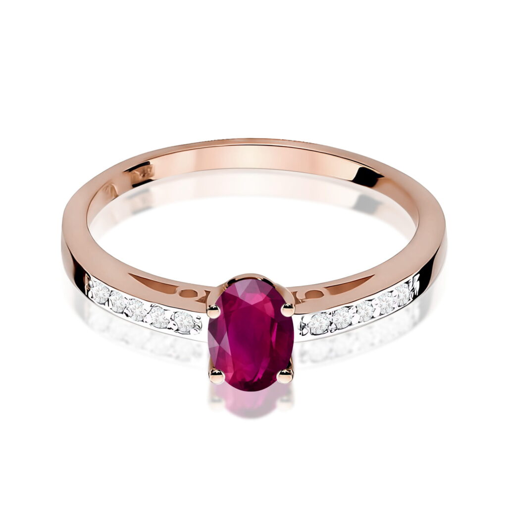 Pierścionek  Rodolit 0,50ct - widok 2