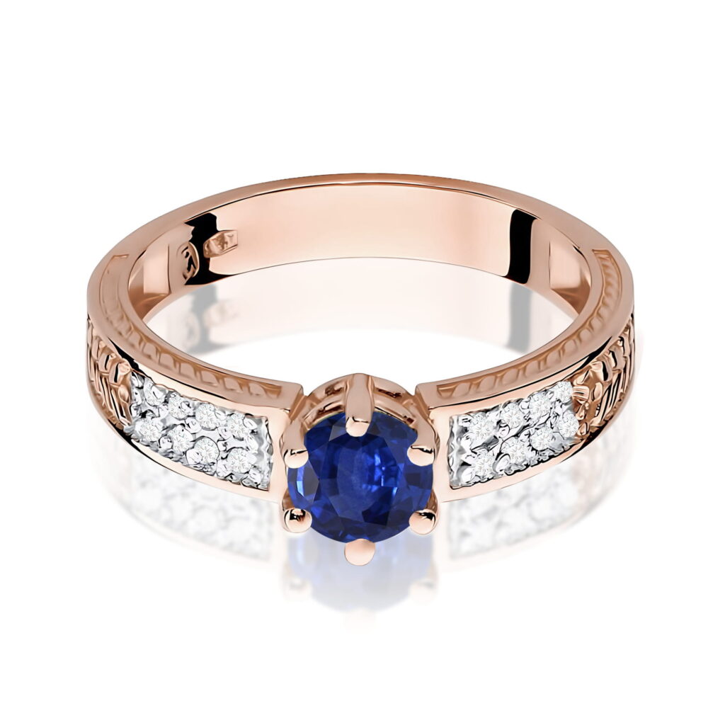 Pierścionek  Szafir 0,50ct - widok 2