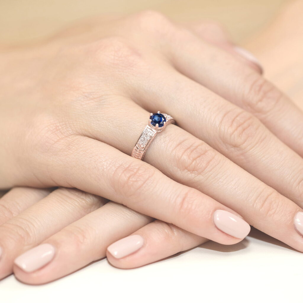 Pierścionek  Szafir 0,50ct - widok 4