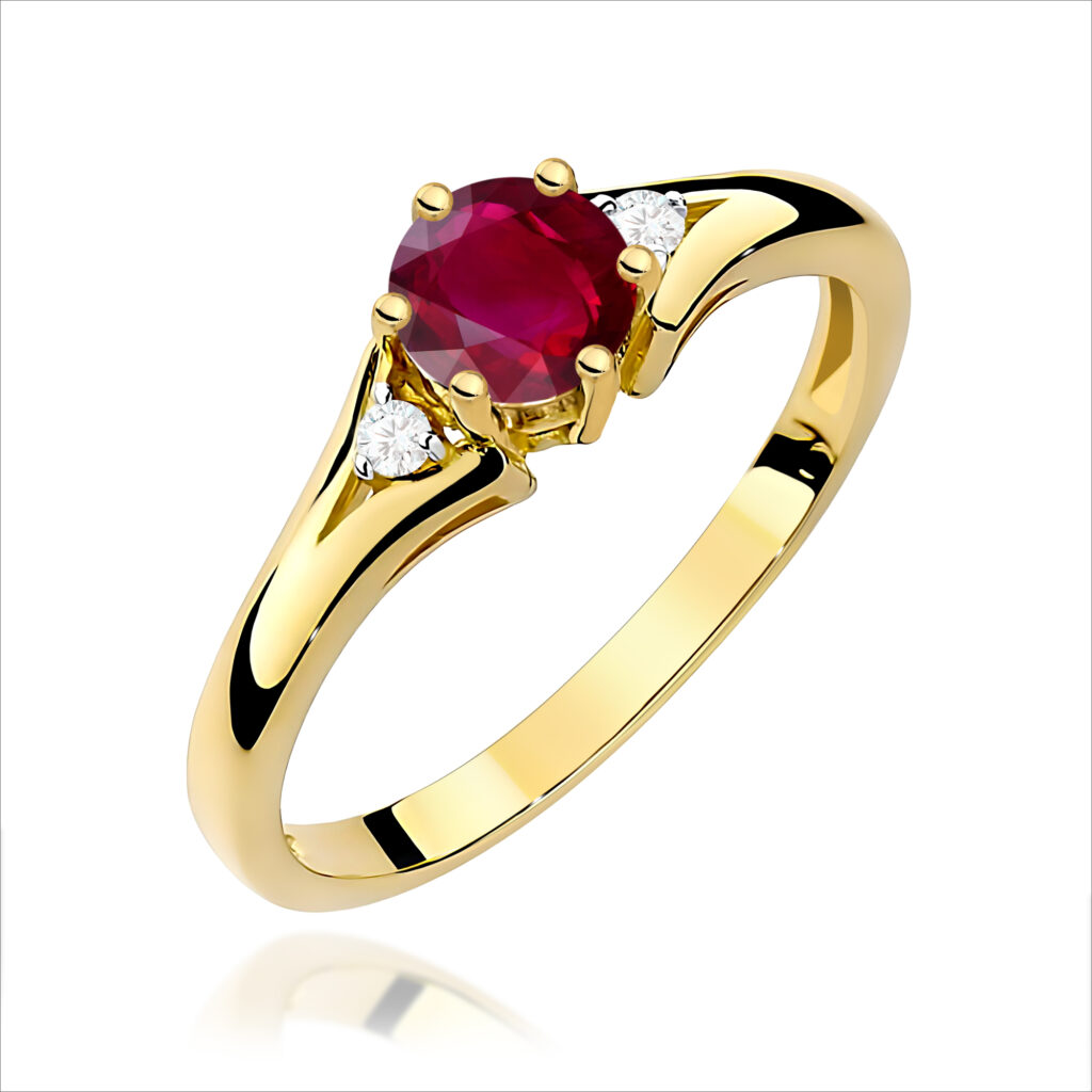 Pierścionek  Rubin 0,60ct - widok 1