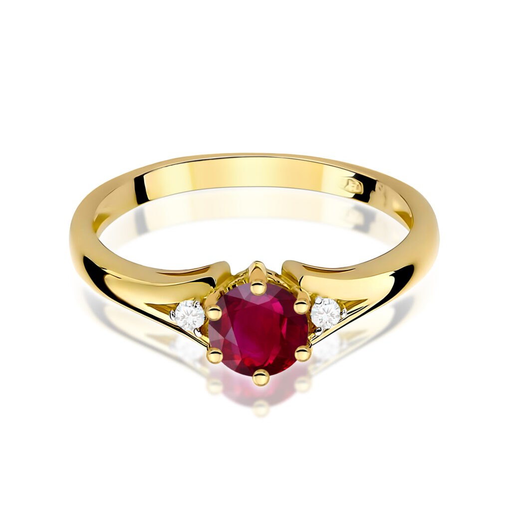 Pierścionek  Rubin 0,60ct - widok 2