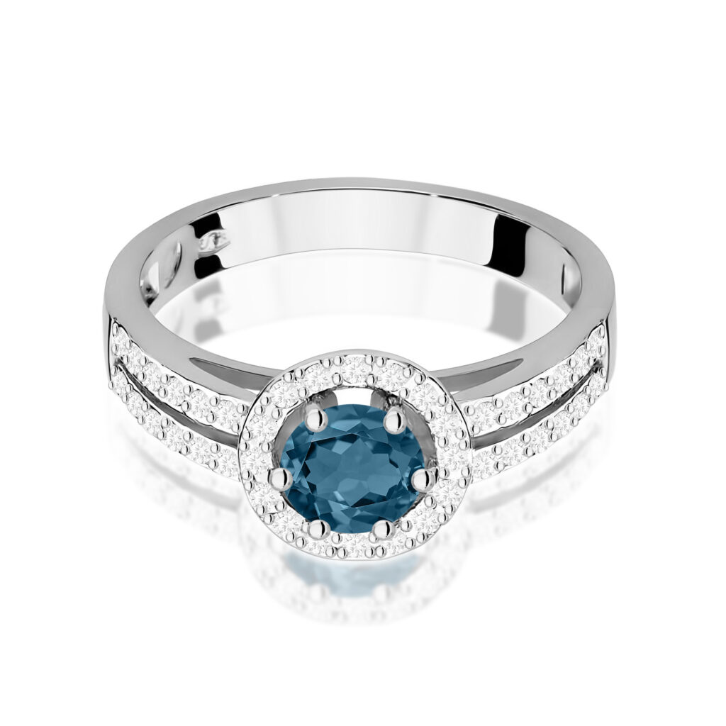 Pierścionek  Topaz London Blue 0,50ct - widok 2