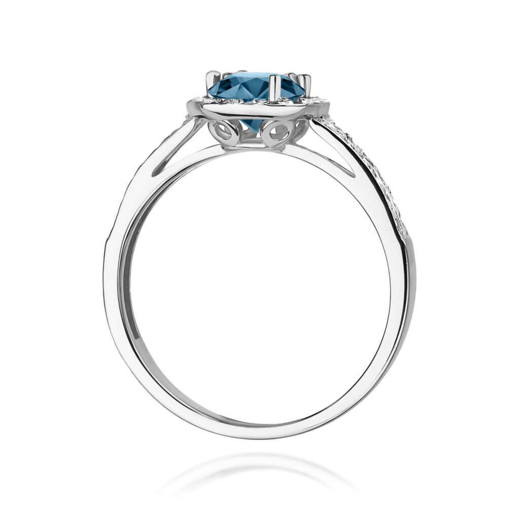 Pierścionek  Topaz London Blue 0,50ct - widok 3
