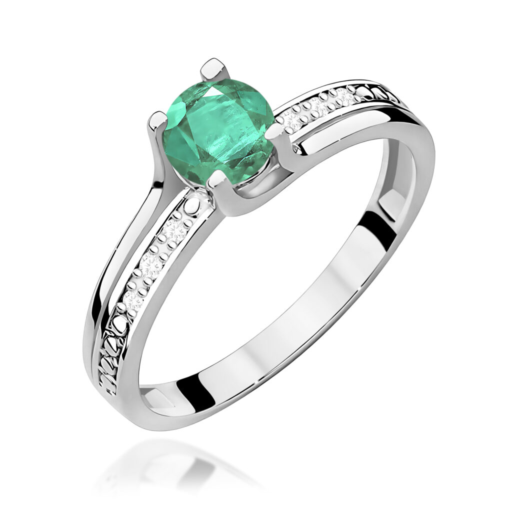 Pierścionek  Szmaragd 0,50ct - widok 1