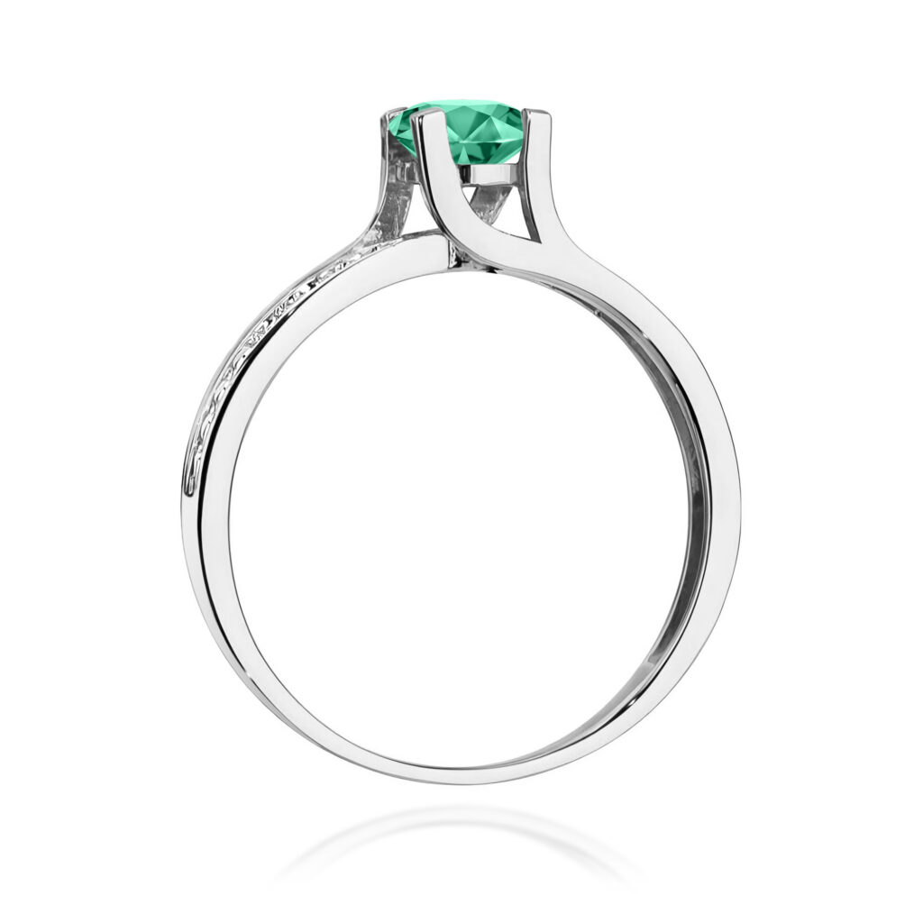 Pierścionek  Szmaragd 0,50ct - widok 3