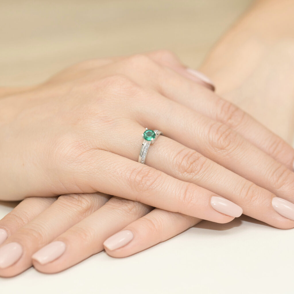 Pierścionek  Szmaragd 0,50ct - widok 4