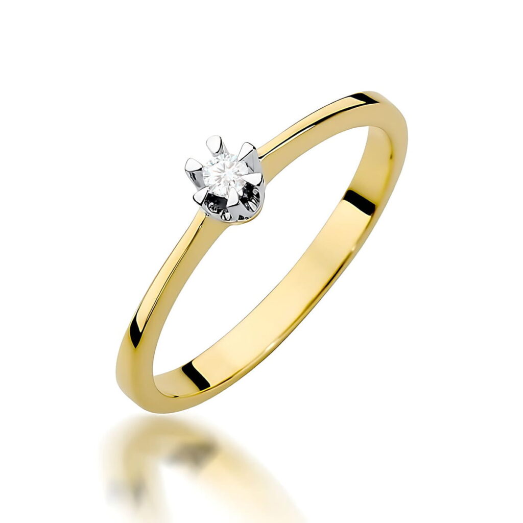 Pierścionek  Diament 0,04ct - widok 1