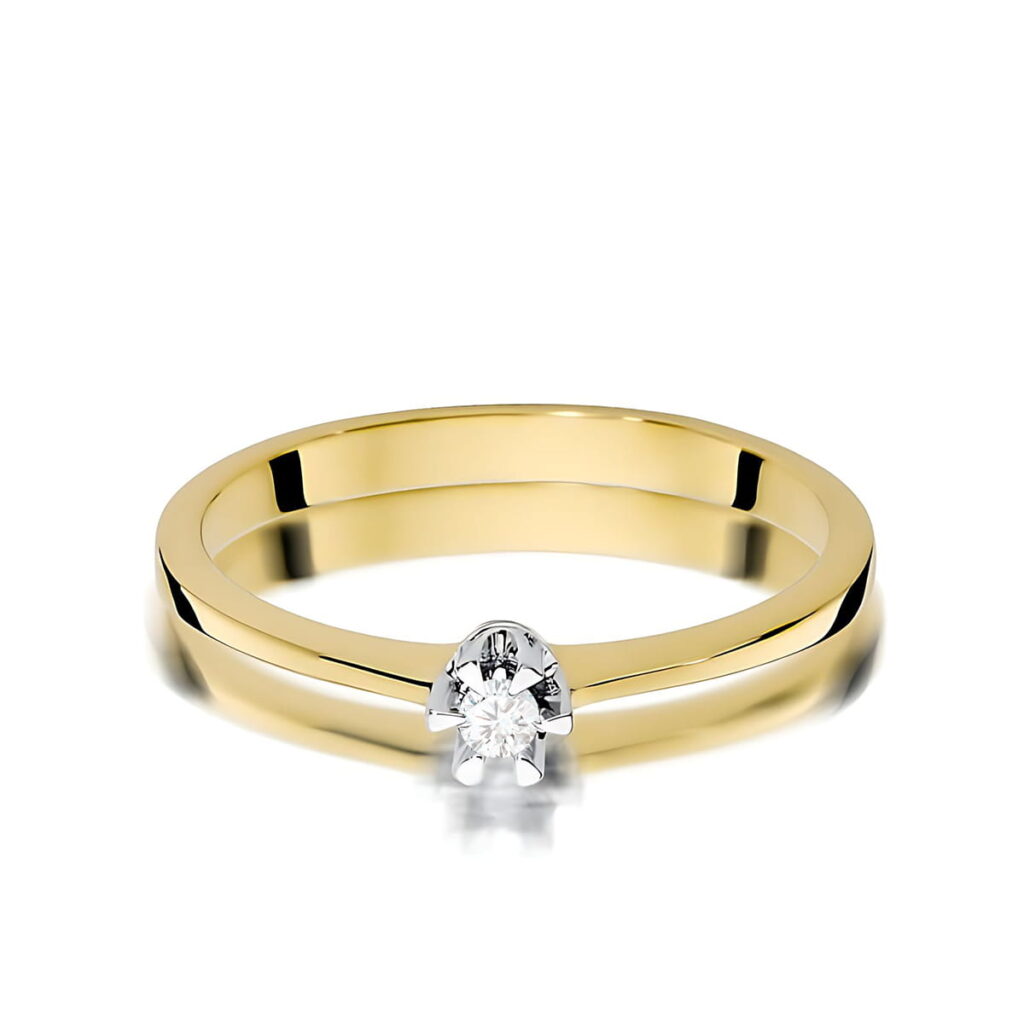 Pierścionek  Diament 0,04ct - widok 2