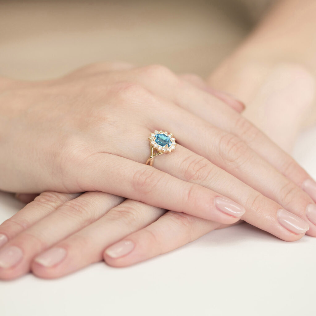 Pierścionek  Topaz Swiss 0,90ct - widok 4
