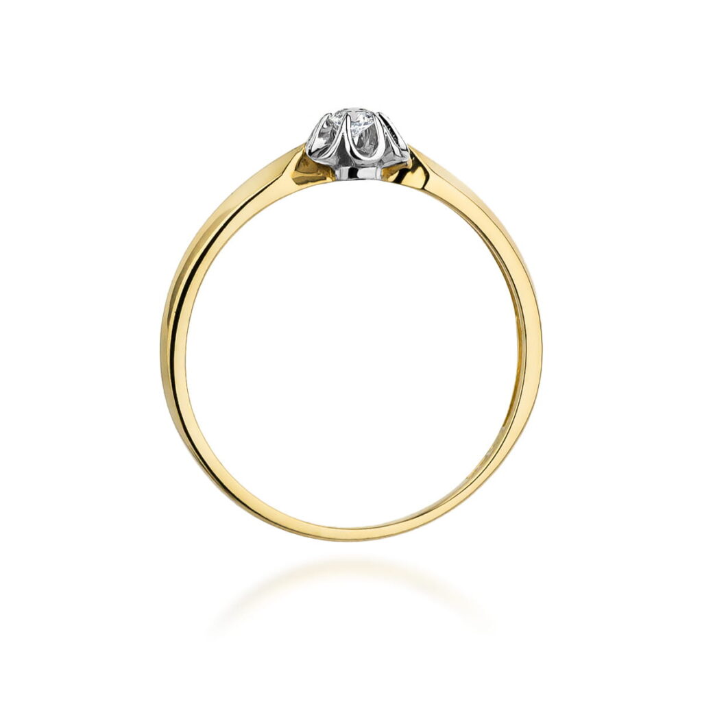Pierścionek  Diament 0,04ct - widok 3