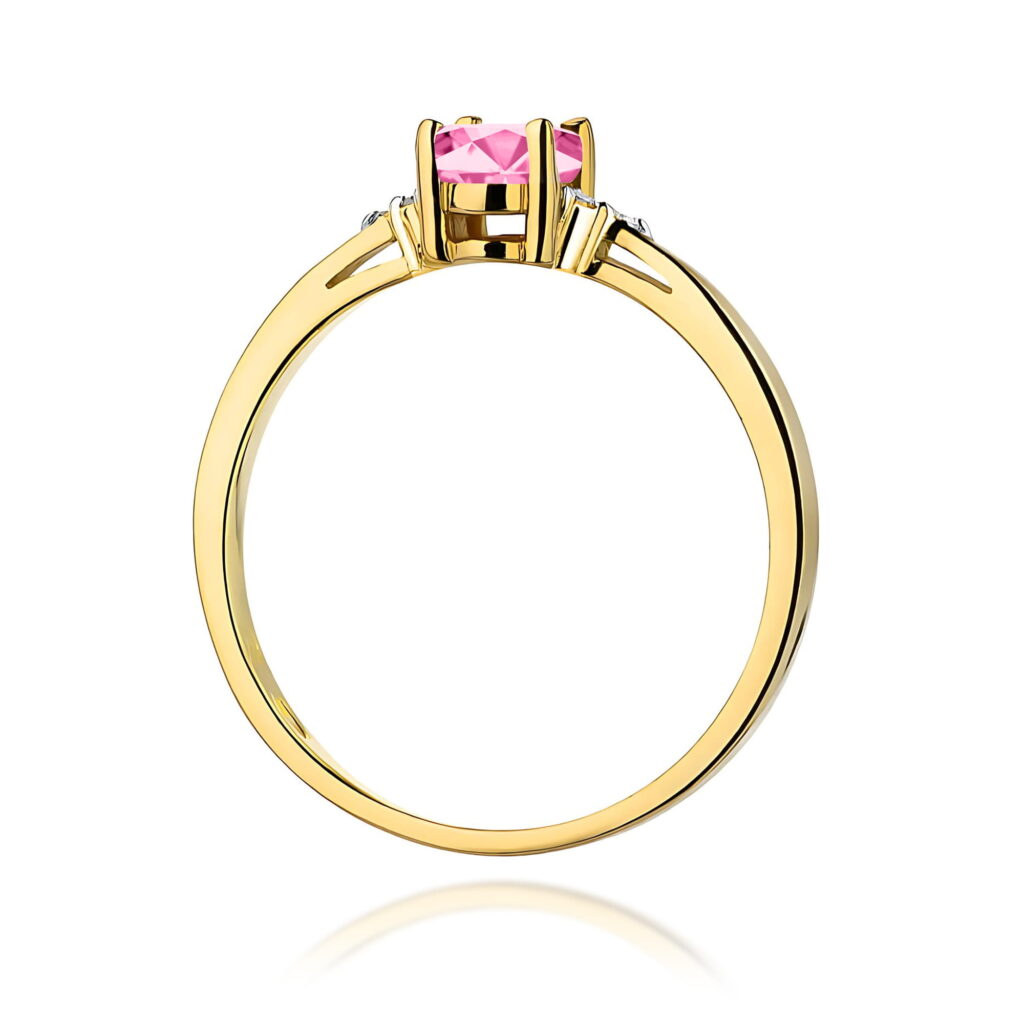 Pierścionek  Różowy topaz 0,50ct - widok 3