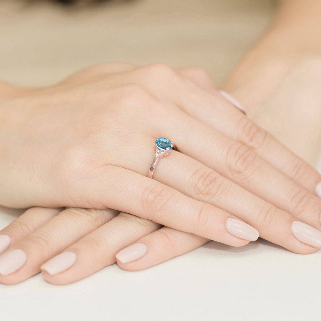 Pierścionek  Topaz Swiss 0,90ct - widok 4
