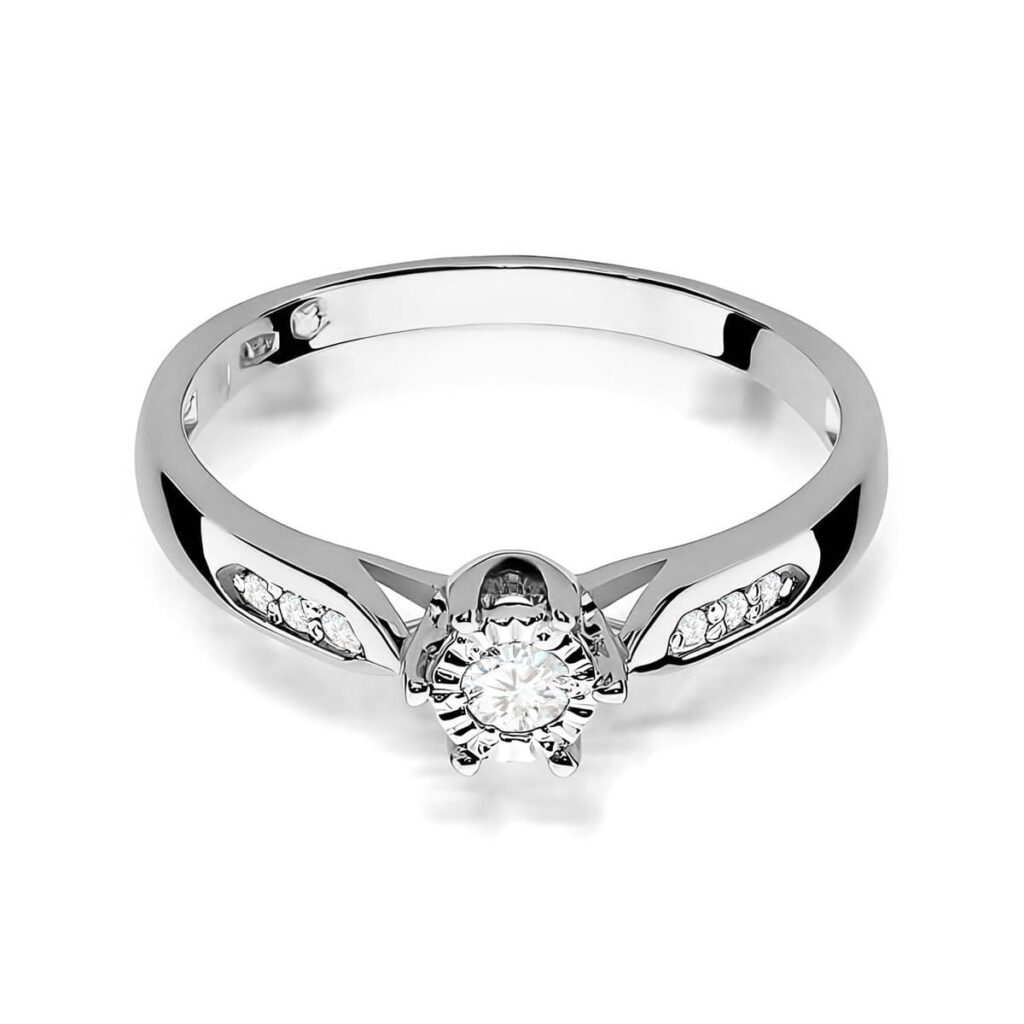 Pierścionek  Diament 0,08ct - widok 2
