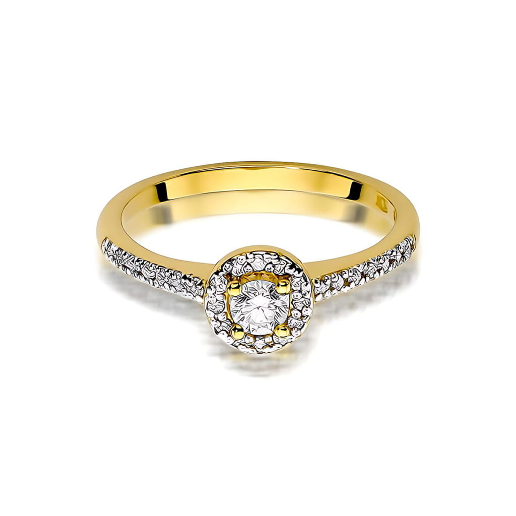 Pierścionek  Diament Laboratoryjny 0,15ct - widok 2