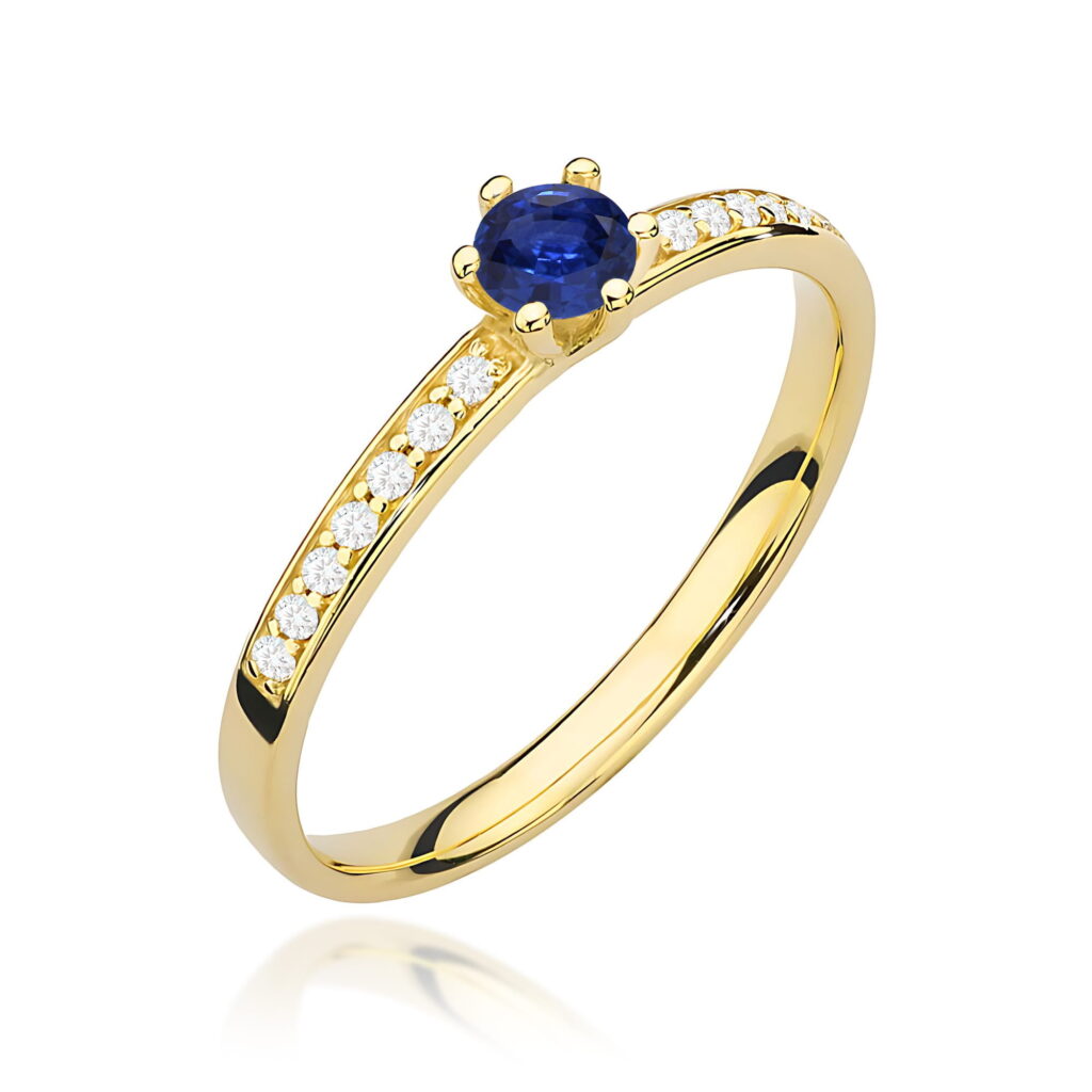 Pierścionek  Szafir 0,15ct - widok 1